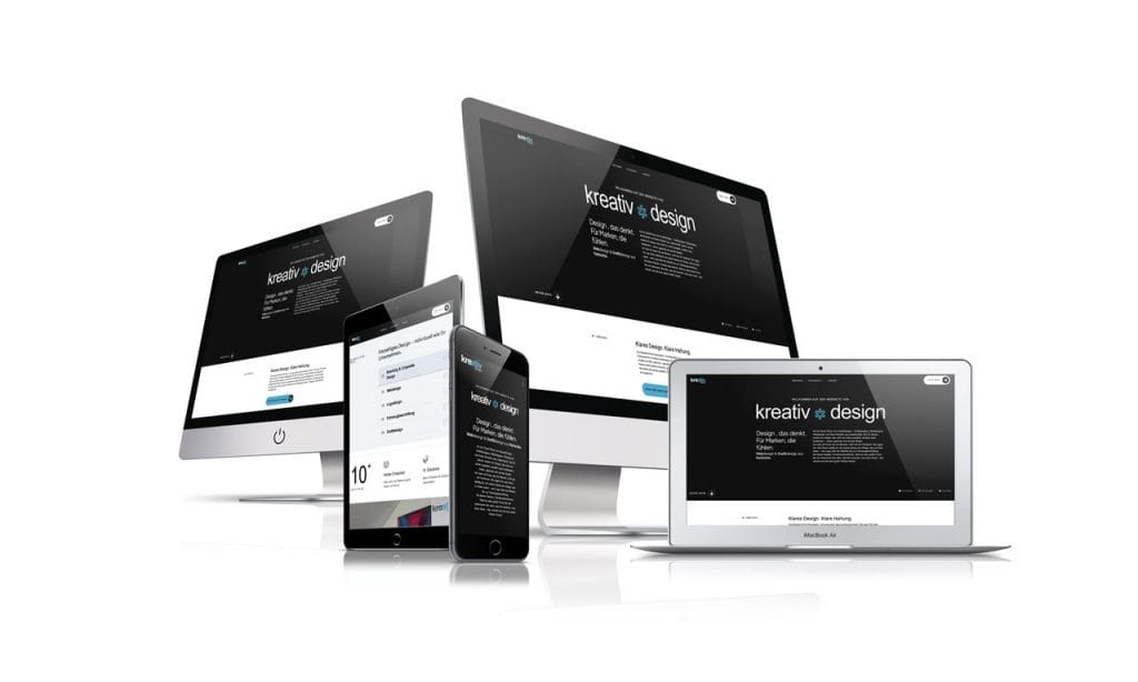 mockup von responsivem design kreativdesign